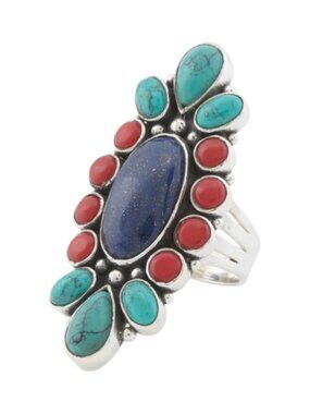 SHAANTI JEWELS Made In India Sterling Silver Stone Ring